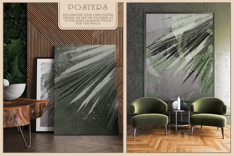 Abstract Tropics Watercolor Fresco