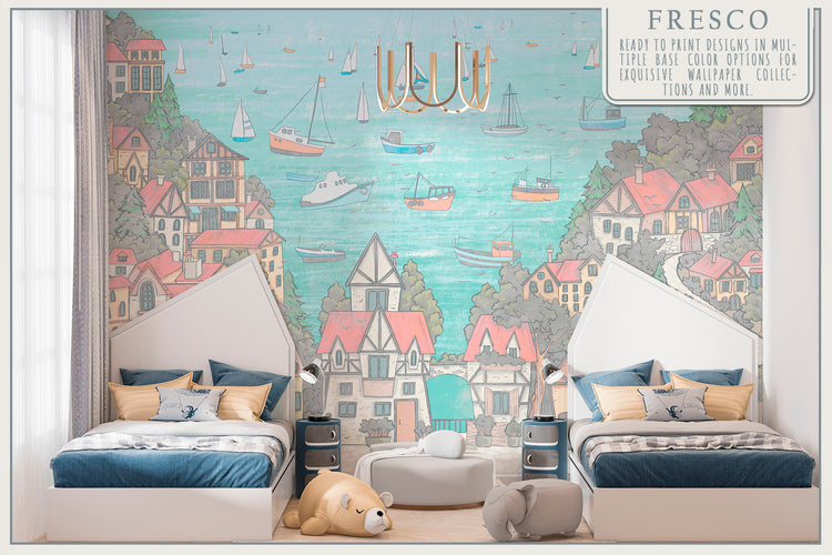 Sailing Town Fresco