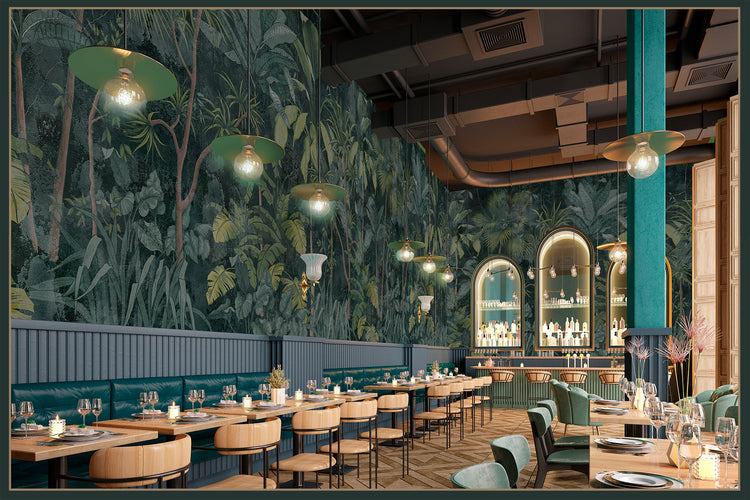 Тропічна фреска-розпис