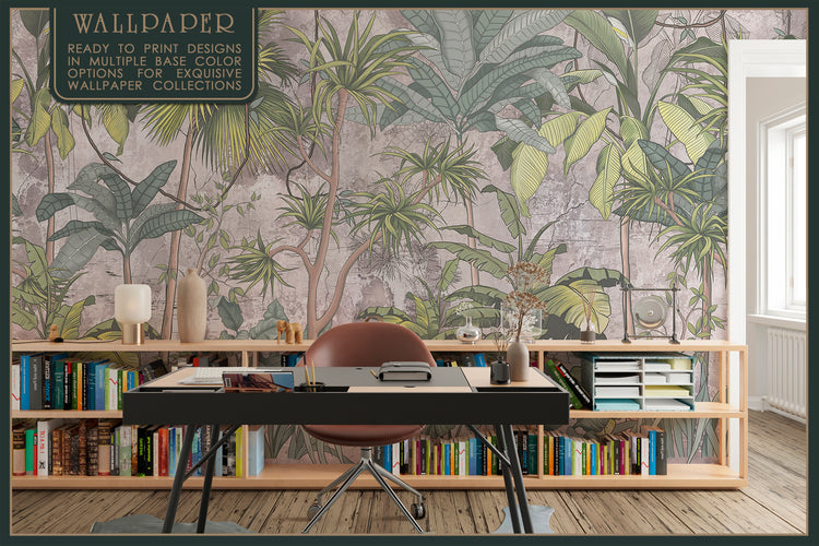 Тропічна фреска-розпис