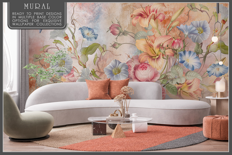 Flower Mural Fresco