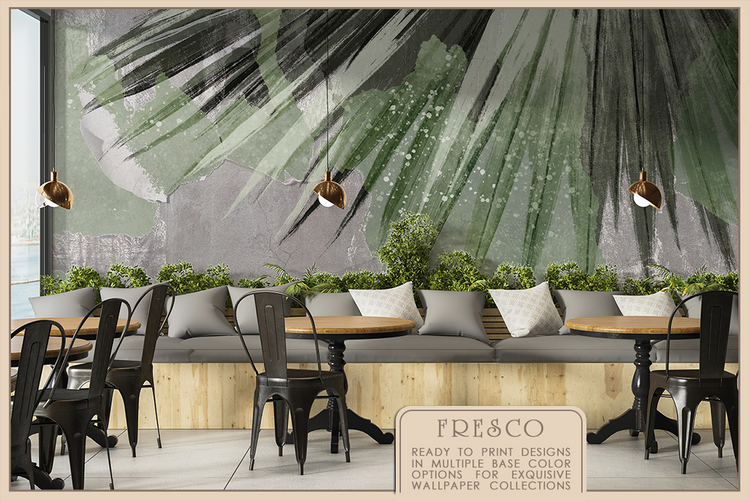 Abstract Tropics Watercolor Fresco