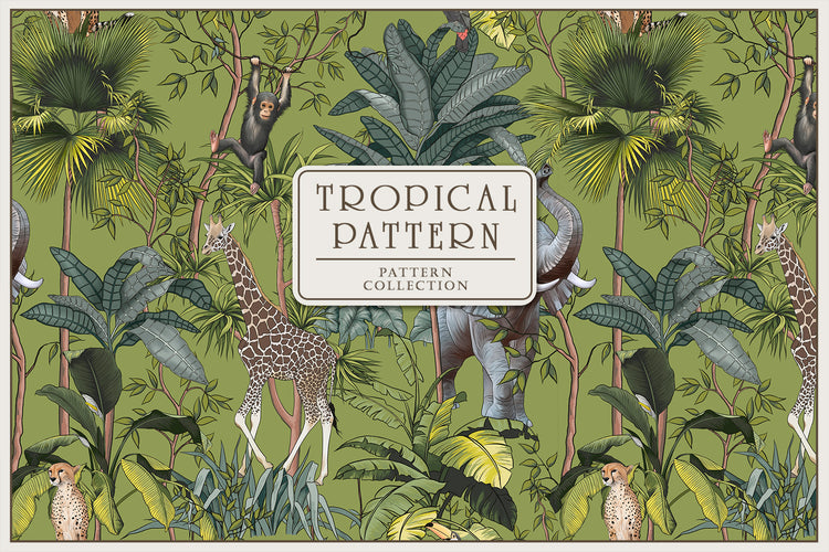 Tropical Pattern With Animals