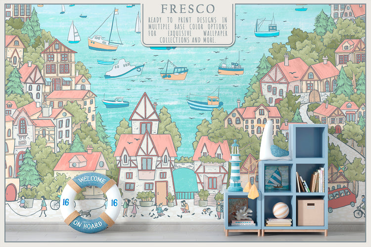 Sailing Town Fresco