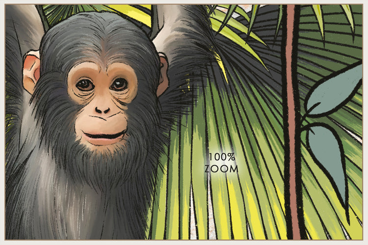 Tropical Mural With Animals Fresco