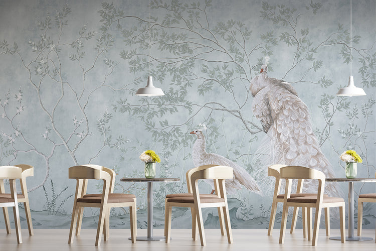 Peacocks Mural Fresco
