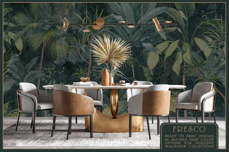 Тропічна фреска-розпис