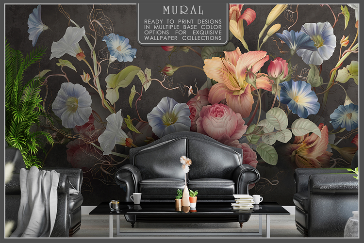 Flower Mural Fresco