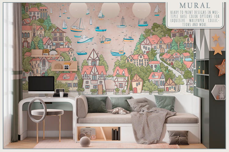Sailing Town Fresco