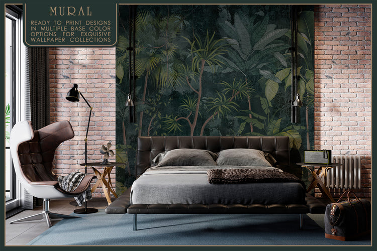 Тропічна фреска-розпис