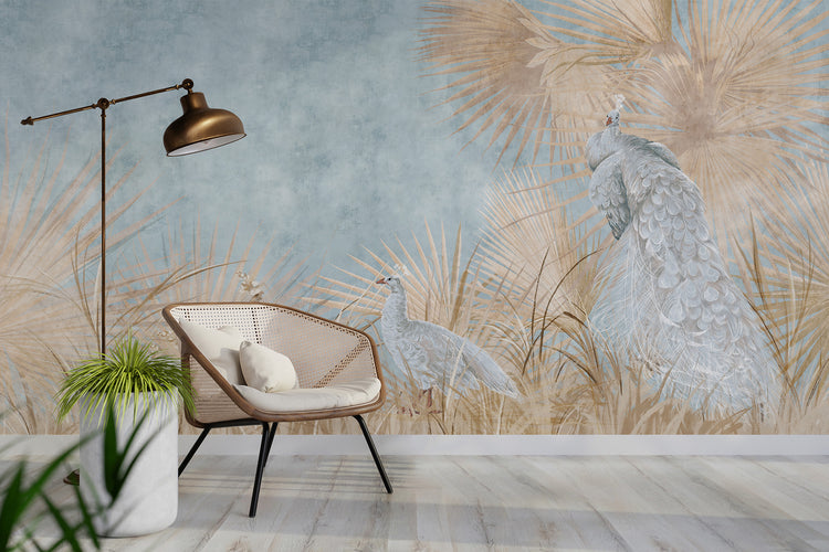 Фреска "Павичі з листям"