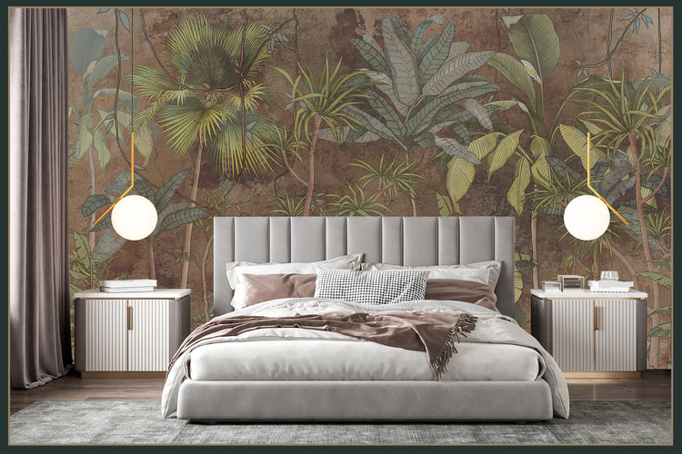 Тропічна фреска-розпис