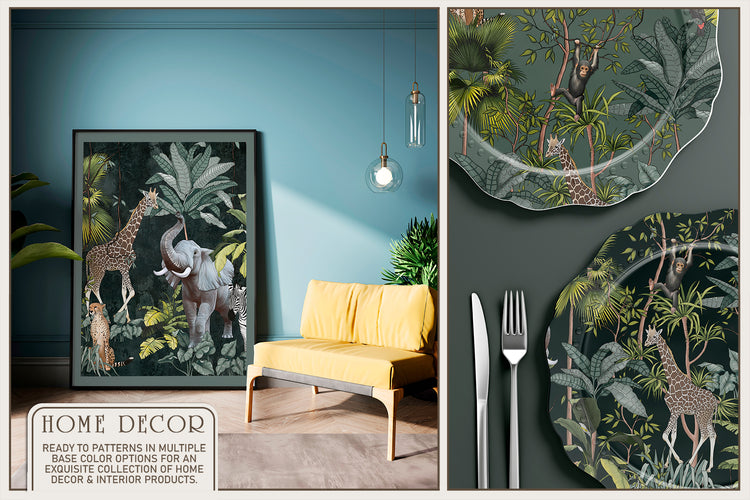 Tropical Pattern With Animals