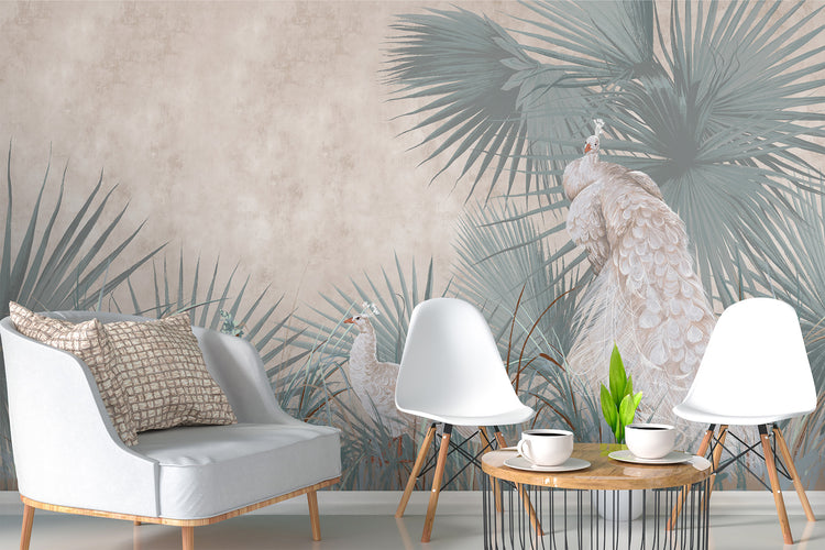 Фреска "Павичі з листям"