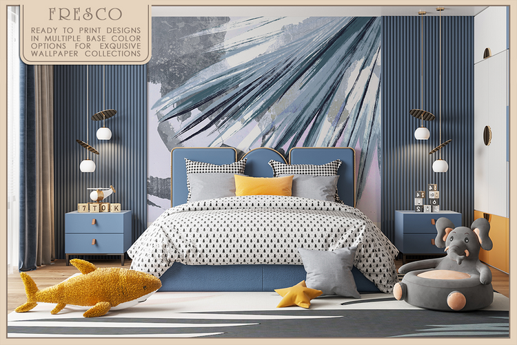 Abstract Tropics Watercolor Fresco