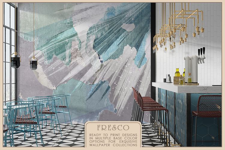 Abstract Tropics Watercolor Fresco