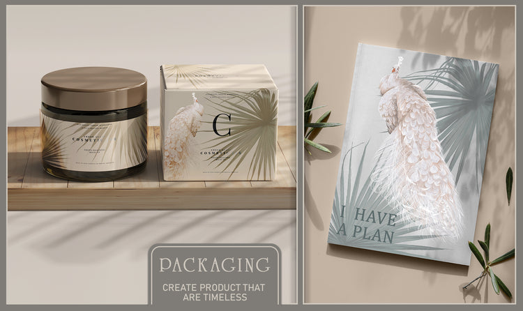 Peacocks With Leaves Fresco