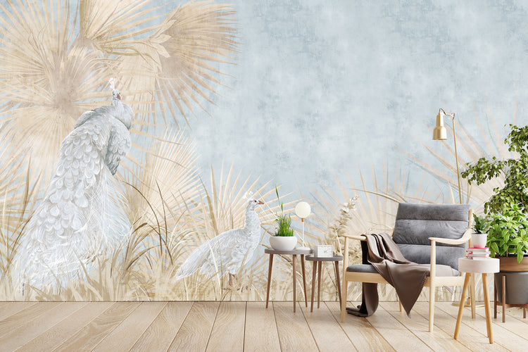 Фреска "Павичі з листям"