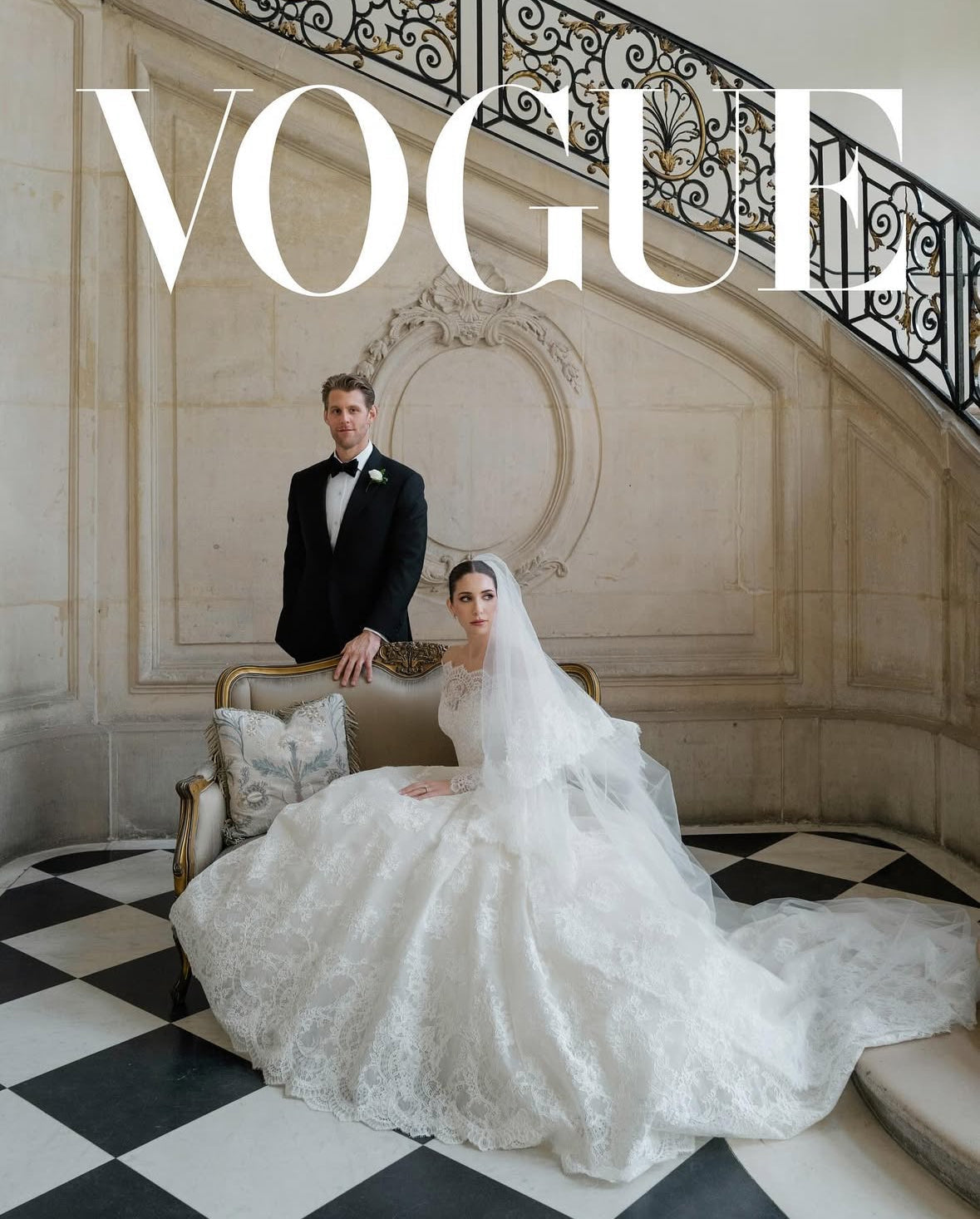 Our Fresco Print at a Vogue-Featured Paris Wedding