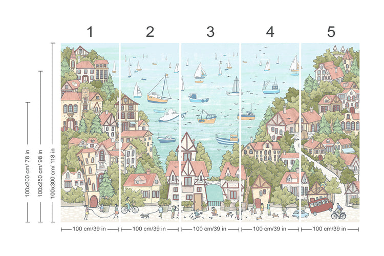 Sailing Town Fresco