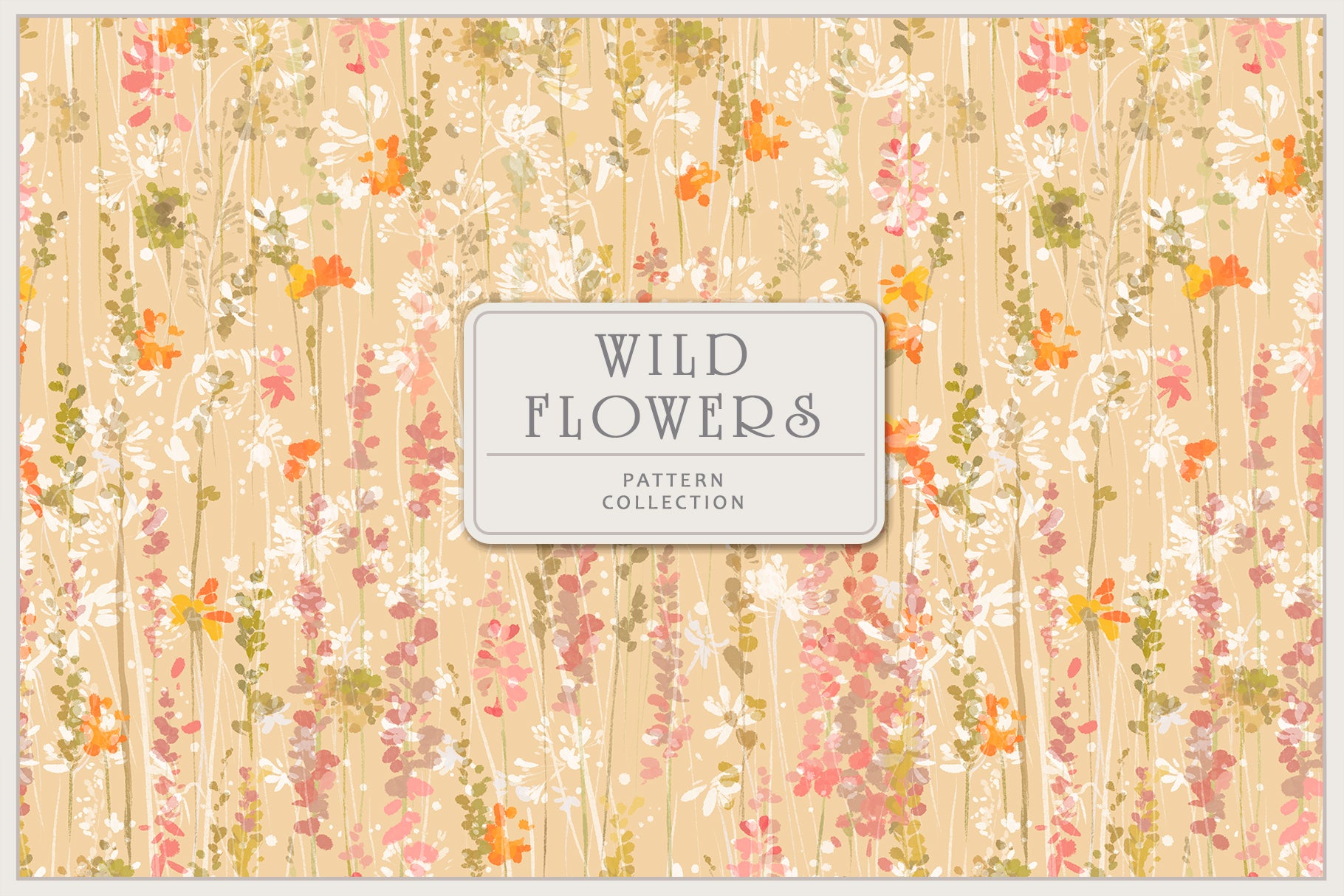 Wild Flowers Pattern – Meadow Botanical Surface Print
