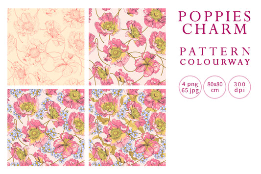 Pattern collection "Poppies charm"