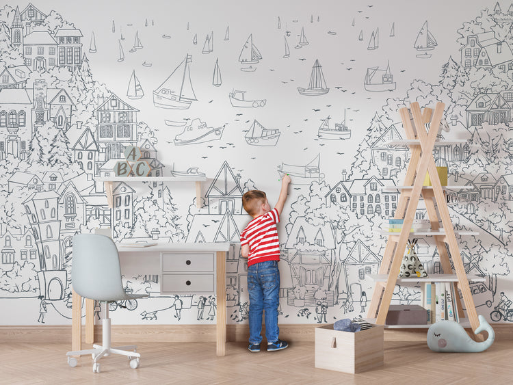 Sailing Town Fresco