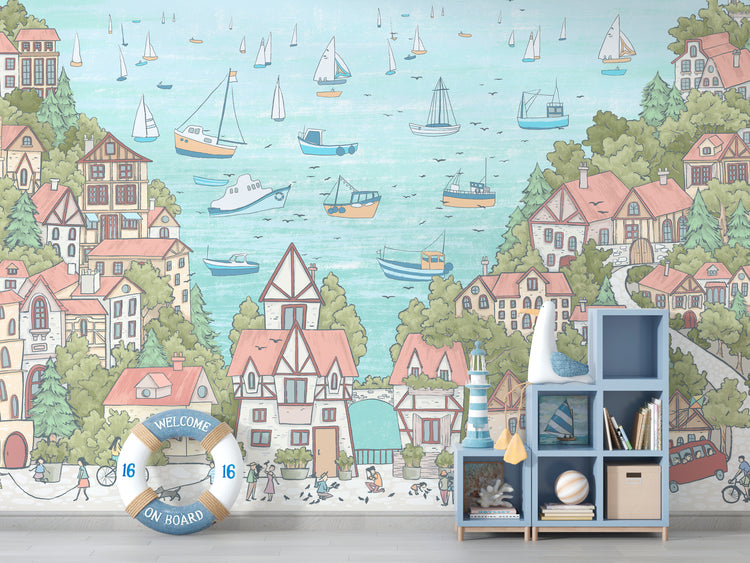 Sailing Town Fresco