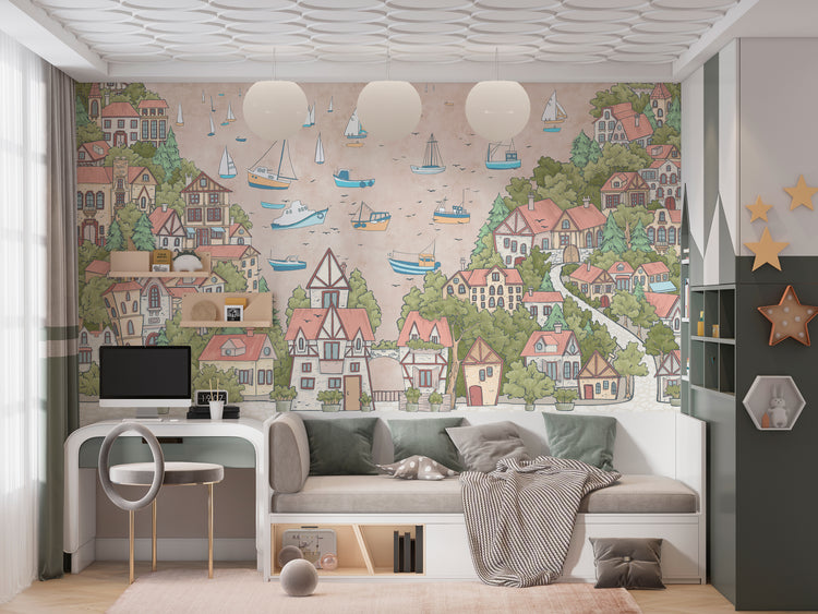 Sailing Town Fresco