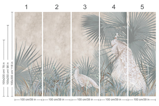 Фреска "Павичі з листям"