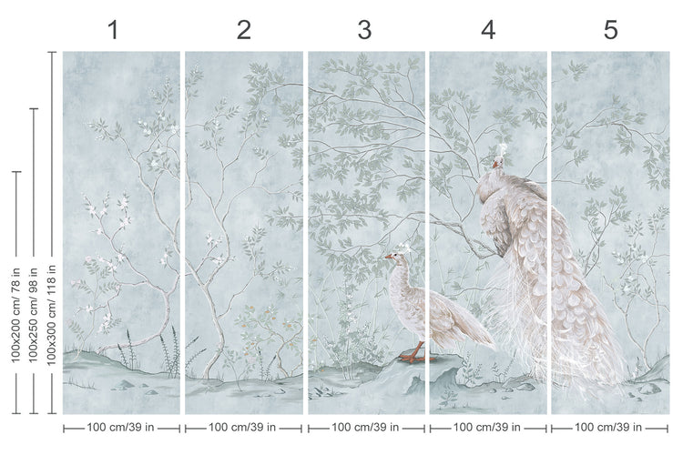 Peacocks Mural Fresco