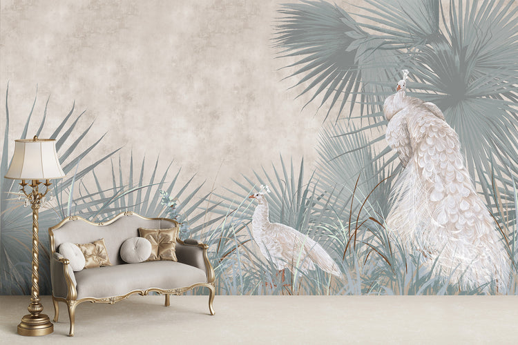 Фреска "Павичі з листям"